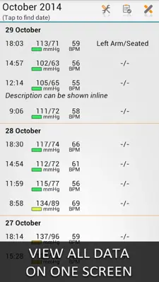 Blood Pressure - MyDiary android App screenshot 7